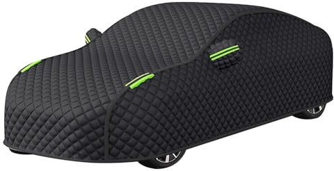 Autogarage Abdeckung Hagelschutz für Cupra Leon, Hagelschutzplane Autoplane Outdoor Winter Abdeckplane Wasserdicht und Sonnenschutz und Schneefest Regen(Schwarz)