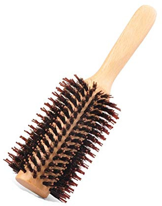 Haarkamm Halbkreis-Curling-Kamm, Friseurwalzenpinsel, 8,2-Zoll-Rundkopfbürste, runder Griff, geeignet for Curling Hair