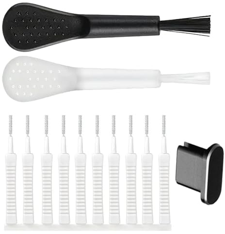 Kit Di Pulizia Per Caricatore Telefono Spazzola Dettaglio Laptop | Strumento Di Pulizia Per Telefono Con Tappo Antipolvere Per La Manutenzione E Cura Quotidiana Di Tablet E Laptop