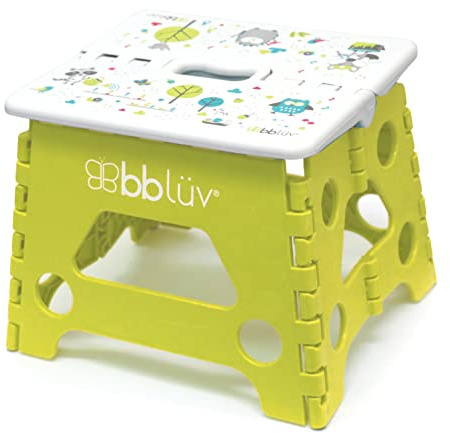 bblüv - Stëp - Pedana pieghevole per bambini e bambini - Sgabello pieghevole antiscivolo che supporta fino a 250 libbre - Perfetto per l'apprendimento della pulizia e la spazzolatura dei denti- Lime