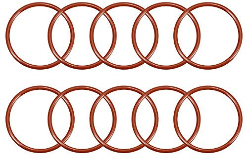 sourcingmap Silicone O-Ring, 45mm OD, 38.8mm ID, 3.1mm Width, VMQ Seal Rings Gasket, Red, Pack of 10