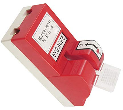 Aexit Sectionneur AC 220V 63A monophasé type coupeur, sectionneur rouge WH633771F100002D