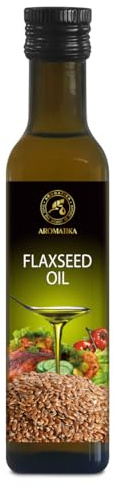 Olio di Semi Lino Spremuto a Freddo 250ml - 100% Naturale - Omega 3 6 - Cucina Sana - Integratore Alimentare Ideale - Ideale per Insalata - Salse - Flaxseed Oil