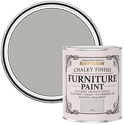 Rust-Oleum Shabby Chic hellbraun Vintage Kreidefarbe für Möbel, wasserbasiert, geruchsarm - Mokka 750ML