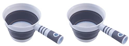 BESTonZON 2pièces à Eau Pliable Plastique Ustensile De Cuisine Multifonctionnel Facile à Pour Scooper Et Verser De Eau Gris Variantes De Couleur Disponibles