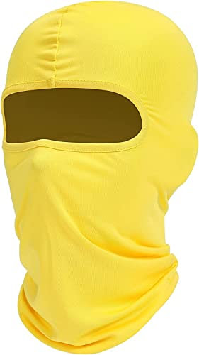 HshDUti Sturmhaube Gesichtshaube | Balaclava Winter Sturmhaube Fahrrad Motorrad Ski Schlauchtuch für Damen & Herren Gelb