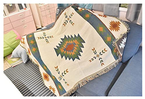 JUIYU Bettüberwürfe Geometrische Muster Tapisserie Sofadecke Strickdecke Picknick Camping Schutzhülle Decke Decken & Überwürfe (Color : 5, Size : 125X150CM)