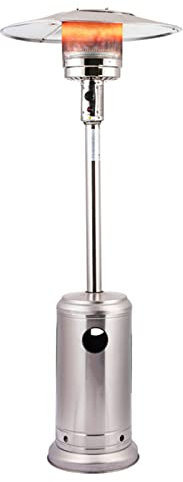 Chauffe-Parapluie À Gaz pour L'extérieur, Chauffage De Patio Mobile, Poêle De Terrasse Commercial, avec Réducteur De Pression À roulettes Et Tuyau