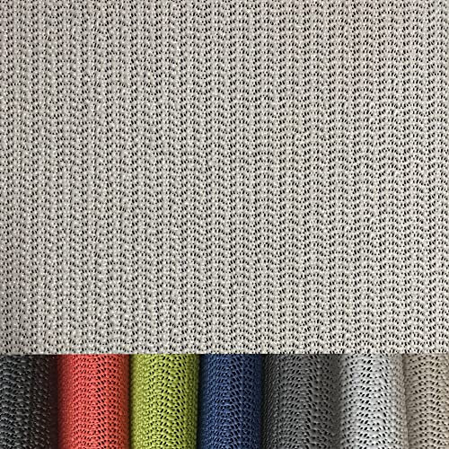 Gartentischdecke geschäumt eckig rund oval wetterfest rutschfeste Weichschaum Tischdecke abwaschbar Garten Balkon Outdoor Camping mit Fransen (Hellgrau, Oval 140x180cm (BxL))