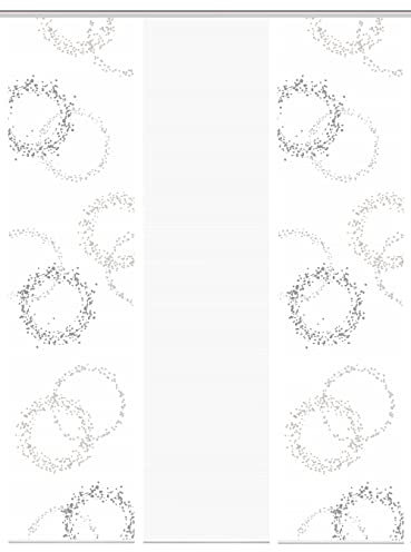 VISION S 80706 AINUR Schiebegardine, halbtransparent, Bambusoptik, 260x60 cm, Farbe:Stein, Größe:260 x 60 cm, Anzahl:3X