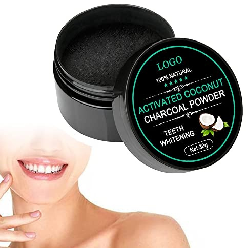 BeisDirect 30g Poudre de blanchiment des dents au charbon actif en coquille de noix de coco Dentifrice en poudre au charbon de bambou biologique et naturel pour laver les dents