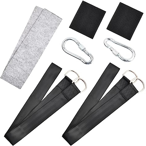 Laughhe 2 Stücke Schaukel Befestigung Schaukelgurt-Set Nylon Hängemattengurt-Set Starke Verbindung Baum-Schaukelgurte mit Haken zum Aufhängen an Baumstämmen verhindern Stürze