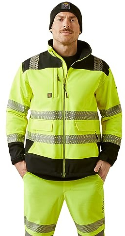 Ariat Men's Rebar Hi-Vis Softshell Jacket - Hi-Vis Yellow, XX-Large