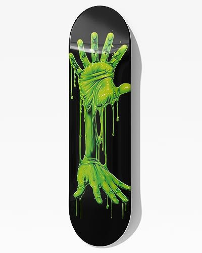 mubusi Skateboard Zombie 78,5x20 cm 8 Zoll - Wandhalterung Skate Board Deko - Geschenk für Kinder, Junge und Erwachsene