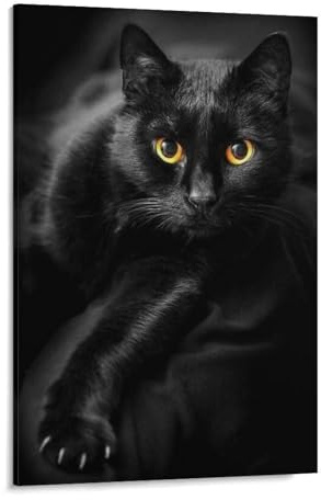 1000 Teile Puzzle Papier ，Schwarze Katze，Kreative Schwierige Puzzles Pädagogisches Stressfreisetzung Spielzeug Für Erwachsene Kinder，Haus Dekoration Geschenk（50x70cm）-A34