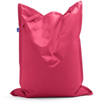 Bruni Kinder-Sitzsack Caree Kids in Pink – rechteckiger Indoor- und Outdoor-Sitzsack für Kinder mit 140x100 cm und Innenhülle, Bean Bag aus Deutschland