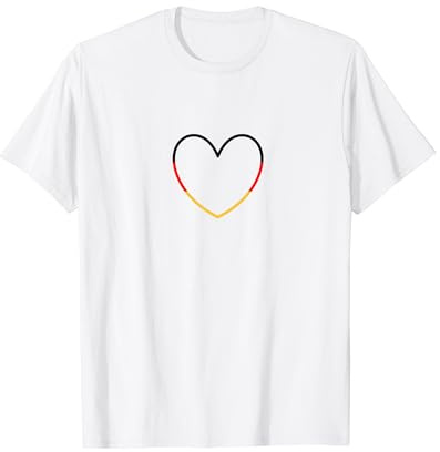 Deutschland Herz Fanartikel Outfit Motive Fußball Handball T-Shirt