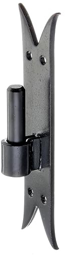 Alberts 863944 Gond sur platine | crochet DI, bout queue de carpe | laque noire pour immersion | cote axe Ø16 mm | platine 205 x 45 mm | kit de 10