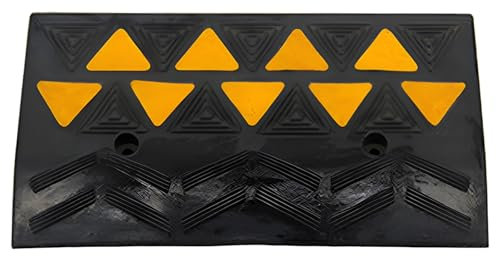 Rampe de Trottoir en Caoutchouc, Hauteur 8cm, Portable Rampe D'entrée for Garage, Camion, Scooter, Vélo