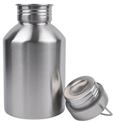 68OZ Stainless Steel Water Bottle with Handle Big Water Bottle for Men Single Wall Thickened Metal Bottle,Leak Proof and Anti Drop Large Capacity Hot Water Kettle for Sports,Camping&Hiking