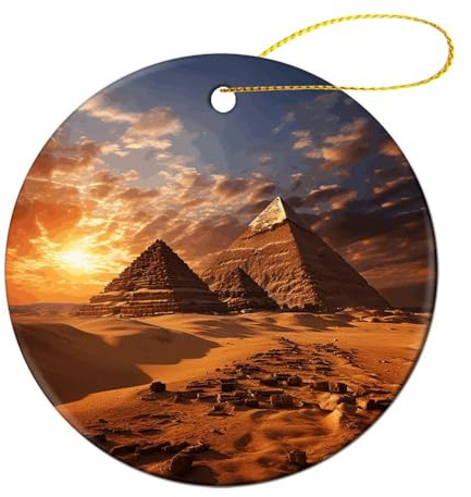 Decorazioni per albero di Natale, piramidi egiziane con stampa di ornamenti natalizi, regali di amicizia per amici, donne e donne