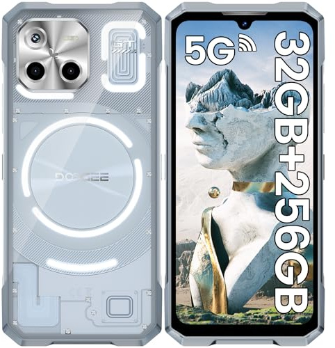 DOOGEE Blade GT Telephone Incassable 5G, 32Go + 256Go Smartphone Incassable Dimensity 7050 Android 14, 6.72 FHD+&120Hz, 48MP+20MP Antichoc, 5500mAh/18W, 5G Dual SIM/IP68/NFC/GPS Telephone de Chantier