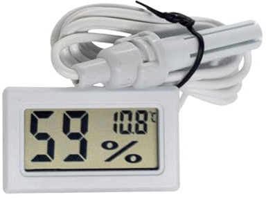 Umidità E Termometro, Temperatura E Igrometro FY-12 Igrometro Elettronico Temperatura E Igrometro Digitale Con Sonda Integrata [Celsius], Igrometro Di Temperatura Ambiente Interno, Hygro