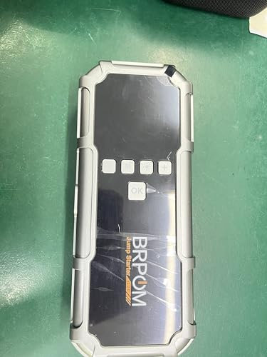 Jump Starter Power Pack with Air Compressor, BRPOM 8000A Portable Jump Starter 160PSI(All Petrol/12L Diesel), 12V Car Jumper Power Bank with Jump Clamps, LCD Screen, Emergency Light