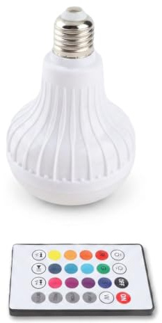 ZenithAur Bluetooth Speaker Light Bulb E27 12W LED LED Musica wireless RADAGGIO LAMPAGGIO con telecomando per soggiorno