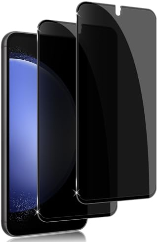 Holilo 2 Stück für Samsung Galaxy S23 FE 5G Anti-Spy Privacy Sichtschutzfolie schützen Displayschutzfolie für Panzerglas,Sichtschutz Schutzfolie,Schwarzer Rand Privacy Folie Schutzglas