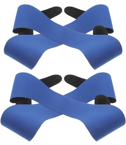 UKCOCO 4pcs Waterproof Swimming Headband Ear Cover Neoprene Swim Headband for Ear Protection for Men Women Blue Large for Pool Beach Bath