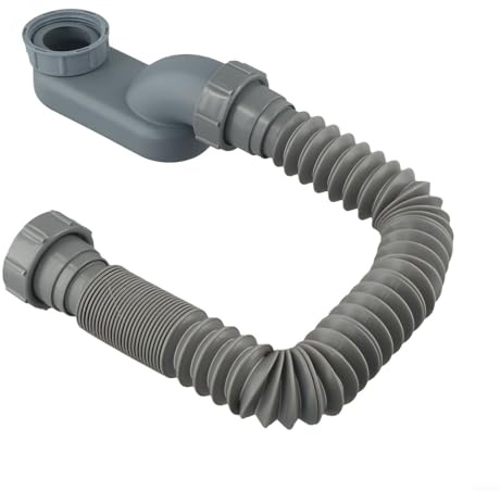 Fonction de verrouillage de l'eau pour tuyau de vidange de baignoire avec design coudé de type P fabriqué à partir d'ABS pour une performance de vidange de baignoire