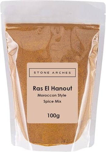 Stone Arches Ras El Hanout Spice Blend 100g | Traditional Moroccan Seasoning Mix | Ideal for Tagines, Couscous, Marinades, Meat, Chicken & Vegetable Dishes