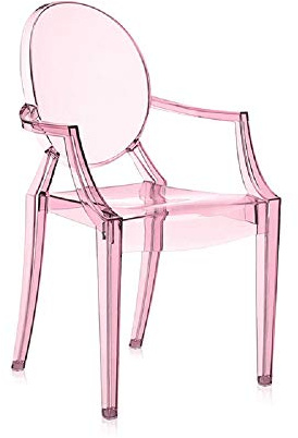 Kartell Lou Lou Ghost, Sedia per Bambini, Rosa, 37 x 39 x 63 cm