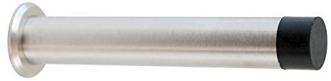 Stoppwerk Wandtürstopper Edelstahl Lang - Türstopper Klinke mit Gummi Puffer inkl. Befestigungsmaterial Wandmontage - Ø1,6cm H:10cm - Wandpuffer