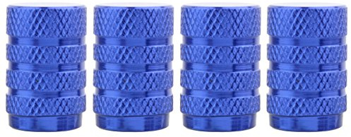 TOMALL Round Reifen Ventilkappen Chrom Blau für Auto Radkappen