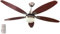 Megashopitalia Ventilatore a soffitto Ø 130cm 5 pale con telecomando LUCE Reversibile 70W Legno Funzione invernale Timer 3 Velocità