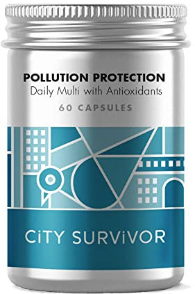 Pollution Protection Multivitamin with Alpha Lipoic Acid, CoQ10, Vitamin K2 & D3, NAC, Antioxidant Complex - Vegan - 60 Capsules