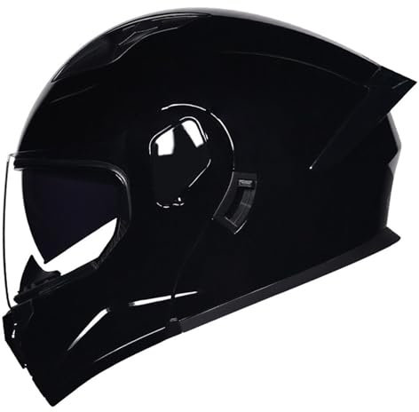 Motorradhelm Integrierter Klapphelm DOT/ECE Zertifiziert Flip Vollvisierhelm Motorrad Schutzhelm Mit Doppelvisier Integrierter Helm Motocross Helm Für Männer Und Frauen 10,XXL:63-64CM