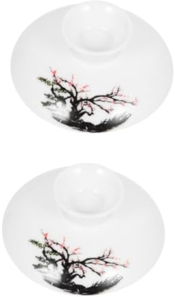 Alipis 2pcs Ceramic Tea Pot Lid Reusable Lids for Hot Drinks Tea Kettle Accessory Replacement for Chinese Teapot