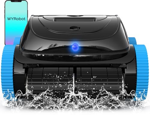 Robot Piscina Senza Fili con APP, 15600 mAh, 180 minuti, Robot Piscina Pareti e Fondo/Linea d'acqua, con Pianificazione Intelligente del Percorso, Molteplici Modalità di Pulizia