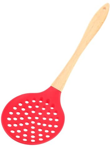 Homoyoyo Cucchiaio Skimmer Silicone Utensile Per Filtrare Olio e Ristoranti Rosso