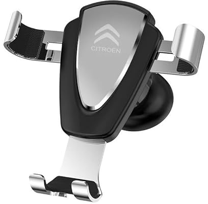 BAONITOU Support Téléphone Voiture pour Citroen Jumpy II 2012-2015, Support Téléphone Grille Aération Portable Automobile Ventilation Accroche Smartphone,Grey