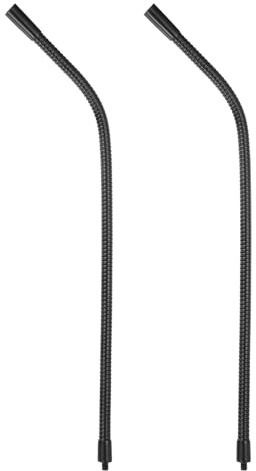 PATIKIL 2Pcs 16 Gooseneck Tube, 1/4 Male to 3/8 Female Thread Heavy Duty Metal Universal Microphone Flexible Gooseneck Hose Arm Extension Tube for Action Camera Mic/Phone Holder, Black