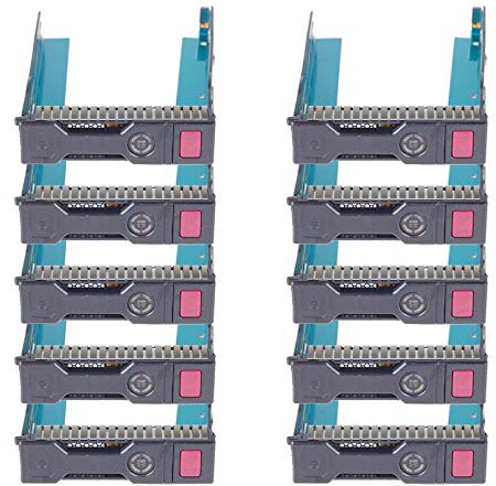 Heretom 651314-001 REV 3.010 3,5 Zoll Festplattenrahmen 651320-001 Tray Caddy Bracket für HP G9 Gen9 DL380p DL380e DL360p DL360e DL385 DL388 ML350e ML310e SL250s - mit Chips und Schrauben