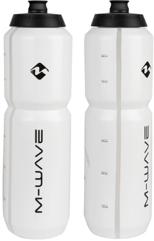 Fahrrad Trinkflasche – Fahrradflasche 1 Liter mit Skala, Big Flow Mundstück & Sichtstreifen, PBO 1000 von M-Wave
