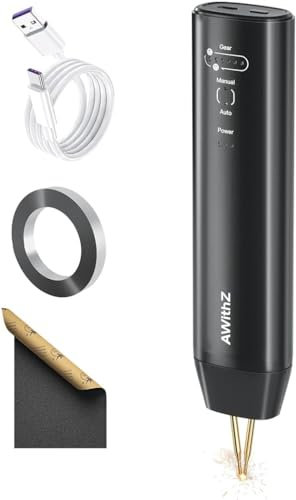 Saldatrice a punti a batteria,AWithZ saldatrice a punti 2 in 1odalità automatica e manuale,11 ingranaggi regolabili per pacchi batteria fai-da-te(H1)