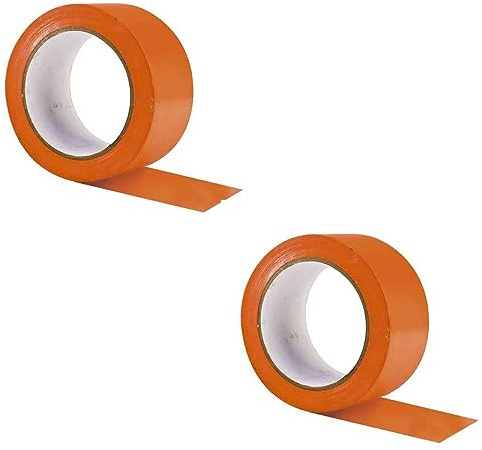 SHOP-STORY X2 Ruban adhésif de chantier multi usage, masquage réparation - PVC orange - 33 m x 50 mm