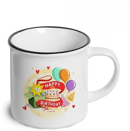 Scratch Lover, Mug Lover – Happy Birthday – Tazza Stile Vintage Buon Compleanno, idea regalo con busta e biglietto augurale e sacchettino organza(16)
