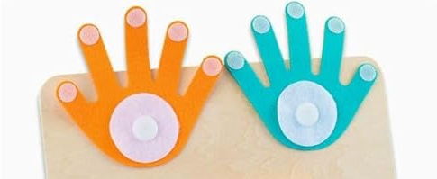 YILANJIN Wooden Math Counting Toys for Kids, Wooden Number Educational Learning Toy, Felt Board Finger Numbers Counting Toy, Finger Countings Math Toys for Boys, Girls, Children (30×15.5×3 cm)